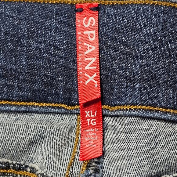 SPANX Distressed Skinny Jeans Medium Wash Women's XL - Picture 9 of 16